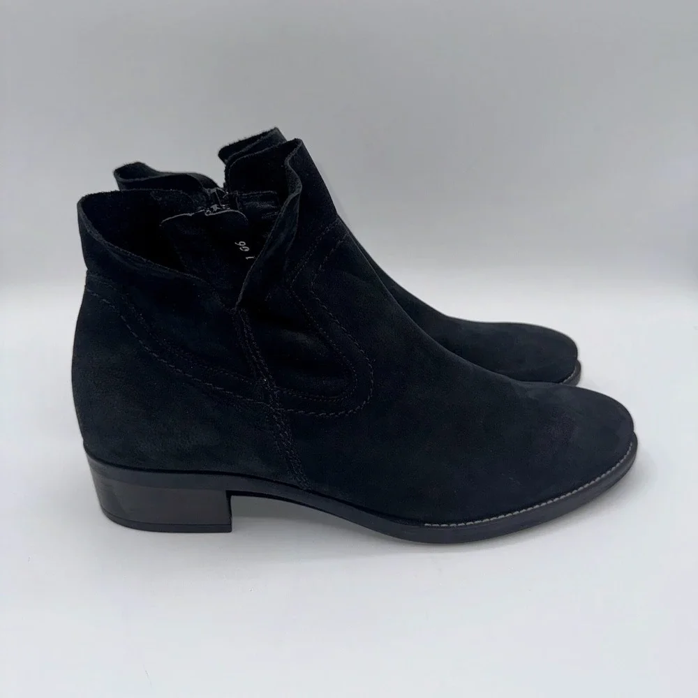 Paul Green Boston Boots‎ Womens Size 7.5 UK 5 Black Leather